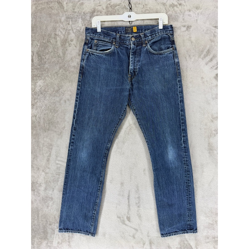 J.Crew 770 Straight Fit Jeans Mens 31x32 Blue 100% Cotton Denim Medium Wash